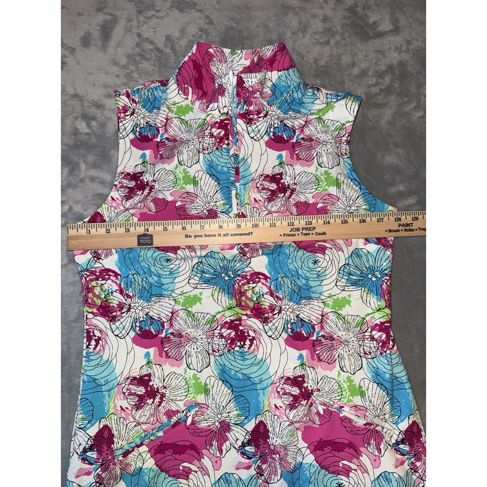 IBKUL Paddy Hot Multicolor Golf Dress Sleeveless Mock Neck Pickleball UPF Sz M - Picture 6 of 10